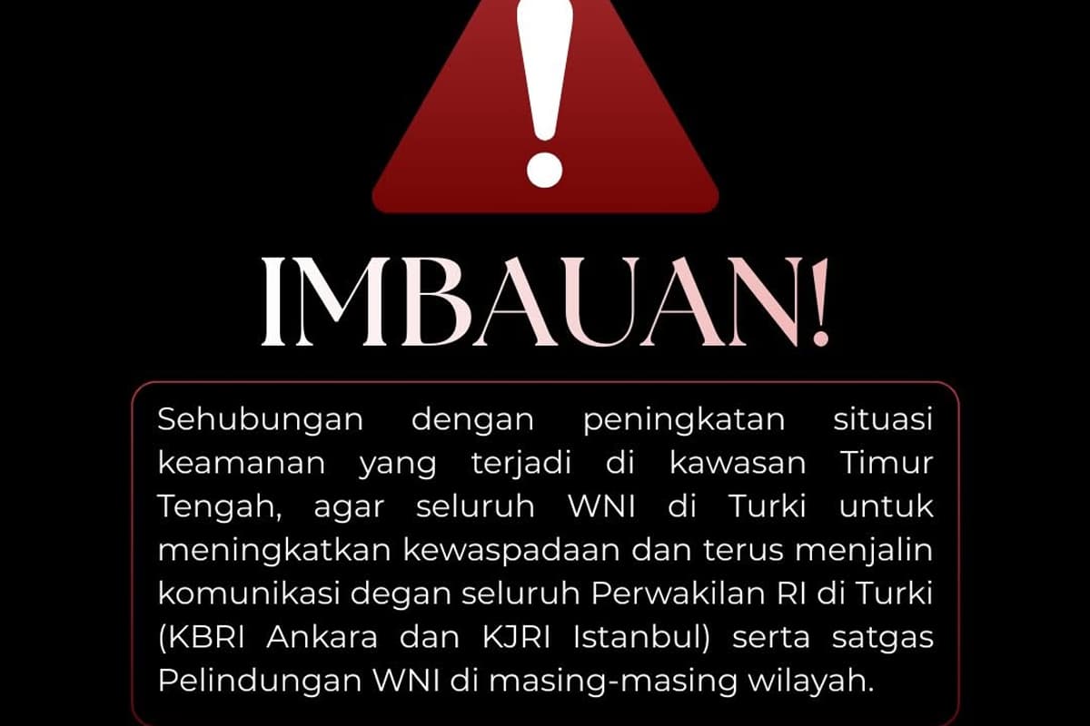 Timur Tengah Memanas, KBRI Ankara Minta WNI di Turki Waspada