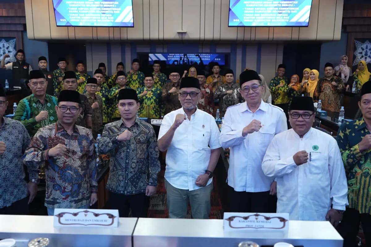 Terima Hibah Tanah dan Bangun untuk Penguatan Layanan Haji, Menhaj: Terima Kasih Pemkab Mojokerto